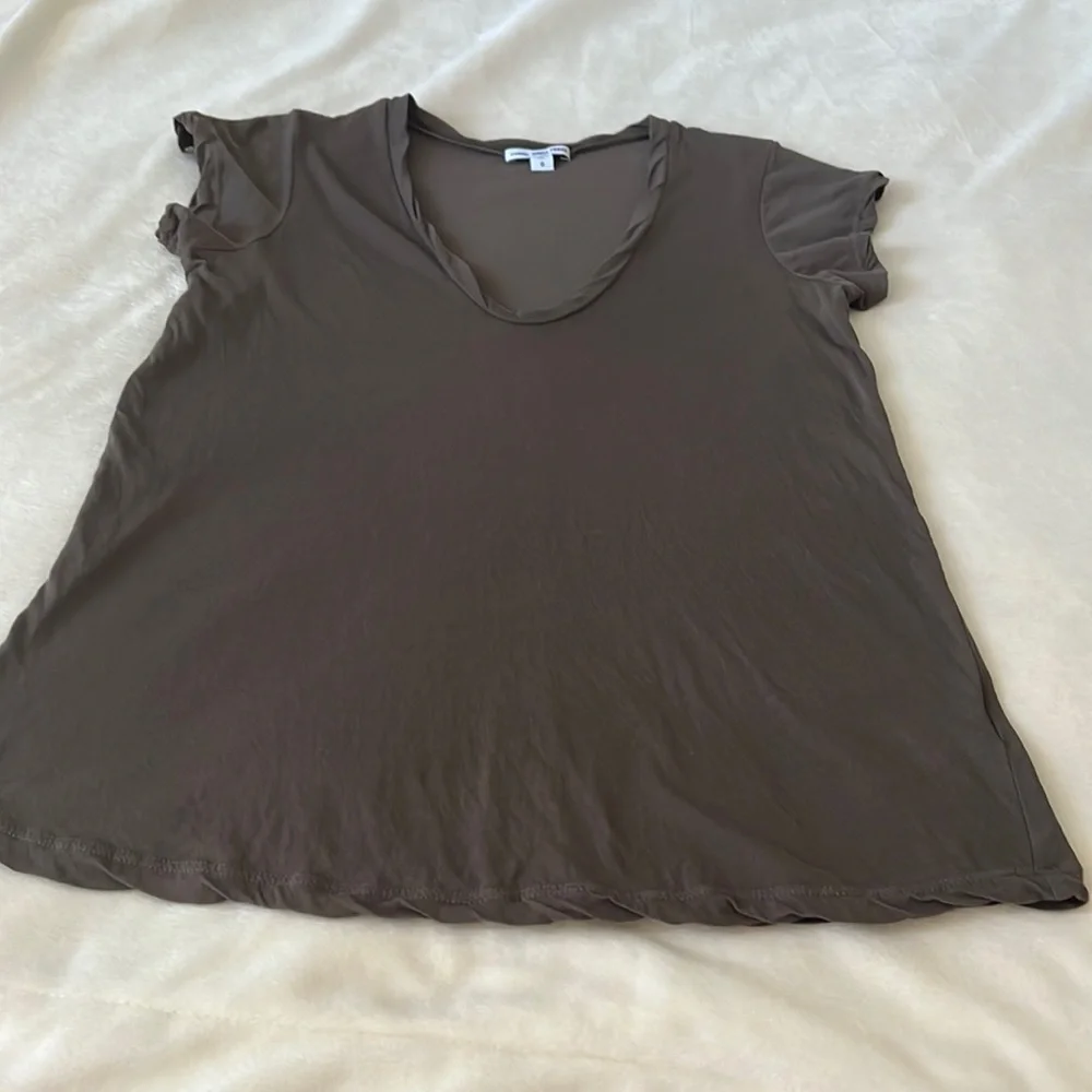 James Perse Deep V Neck T Shirt Size 0 - Picture 1 of 8